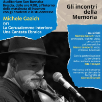  27 gennaio ore 9 Concerto a Brescia: Gazich ospite di Casa della Memoria.