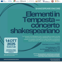 Shakespeare!! Al Teatro Palladium di Roma il 14 ottobre!!