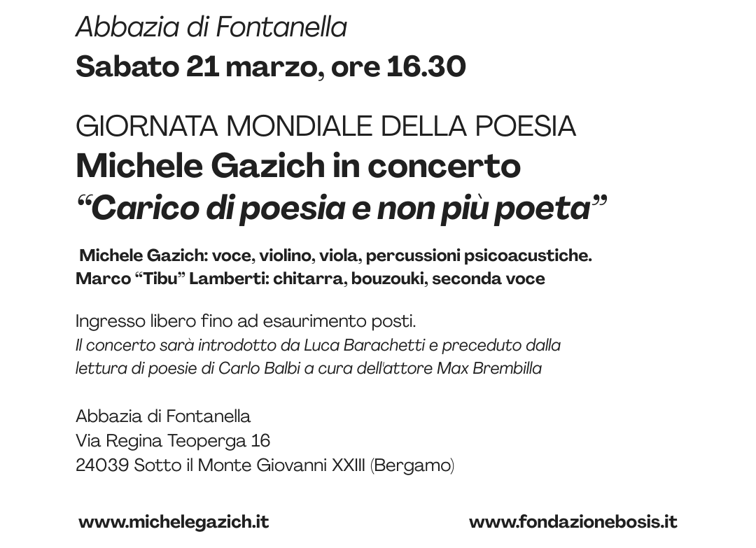 Locandina Gazich 21.03.2026 rid
